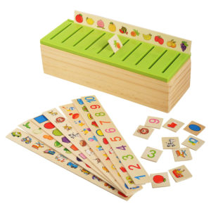 Wooden Knowledge Classification Box Multicolour - 80 Pieces