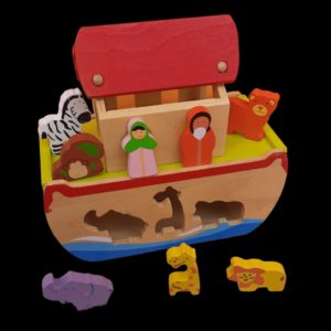 Wooden Noah Ark Animal Sorter Toy | Montessori Shape sorter